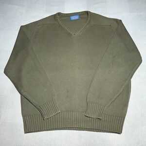 Vintage Pendleton Sweater Mens Large Country Traditionals Army Green USA Made‎